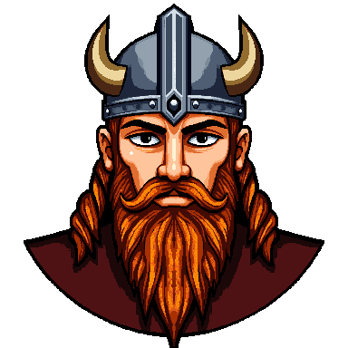 Viking pixel art avatar