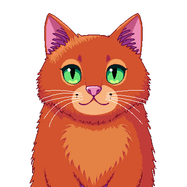 Cat pixel art avatar
