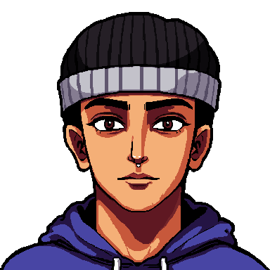 Skateboarder pixel art avatar