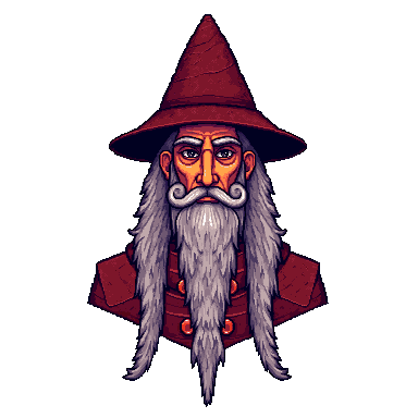 Wizard pixel art avatar