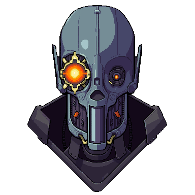 Cyborg pixel art avatar