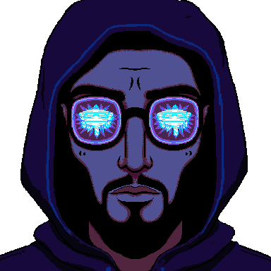 Cyberpunk hacker pixel art avatar