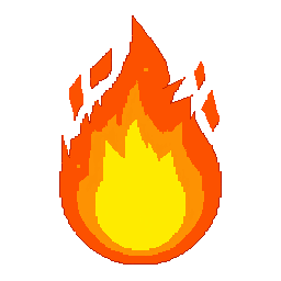 Pixel art flame emote