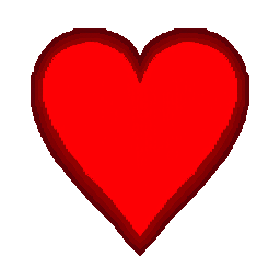 Pixel art heart emote
