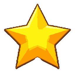 Pixel art sparkling star emote