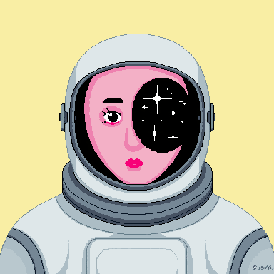 Pixel art astronaut profile picture