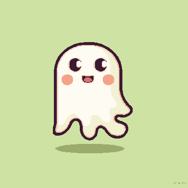 Pixel art friendly ghost profile picture