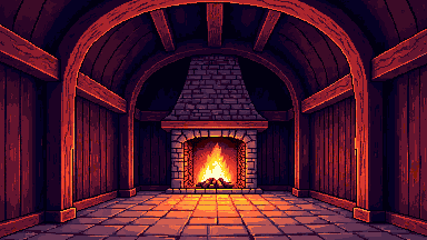 Medieval tavern pixel art banner