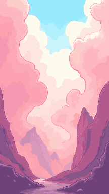 Pastel clouds pixel art wallpaper