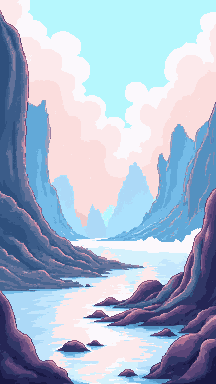 Soft cloud sky pixel art wallpaper