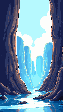 Floating islands pixel art wallpaper