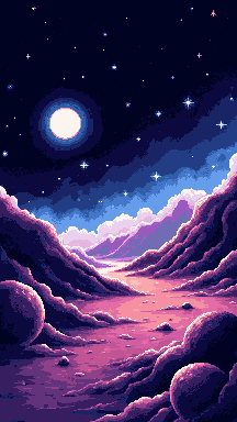 Starry galaxy pixel art wallpaper