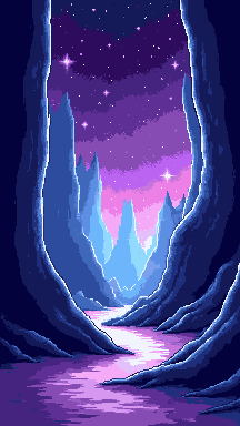 Glowing nebula pixel art wallpaper